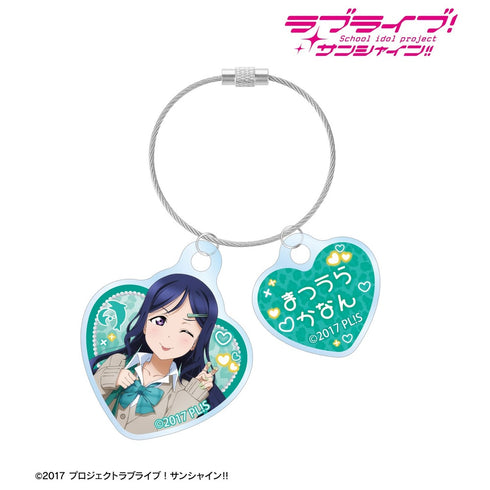 『ラブライブ!サンシャイン!!』描き下ろし 松浦果南 ギャル制服ver. 2連ワイヤーアクリルキーホルダー