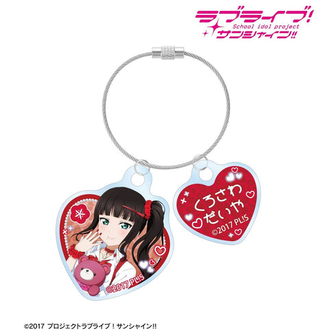 『ラブライブ!サンシャイン!!』描き下ろし 黒澤ダイヤ ギャル制服ver. 2連ワイヤーアクリルキーホルダー