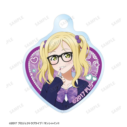 《Love Live! Sunshine!!》全新绘制 小原鞠莉 辣妹制服版 双连线亚克力钥匙扣