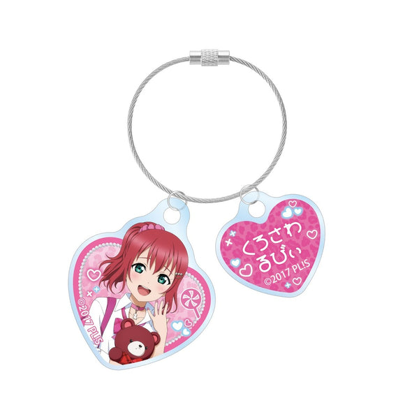 『ラブライブ!サンシャイン!!』描き下ろし 黒澤ルビィ ギャル制服ver. 2連ワイヤーアクリルキーホルダー