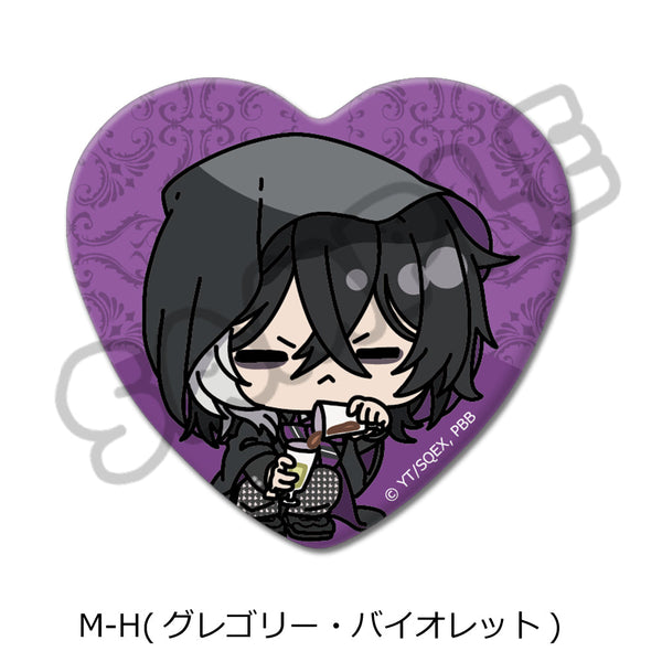 『黒執事 -寄宿学校編-』ハート型缶バッジ M-H グレゴリー・バイオレット