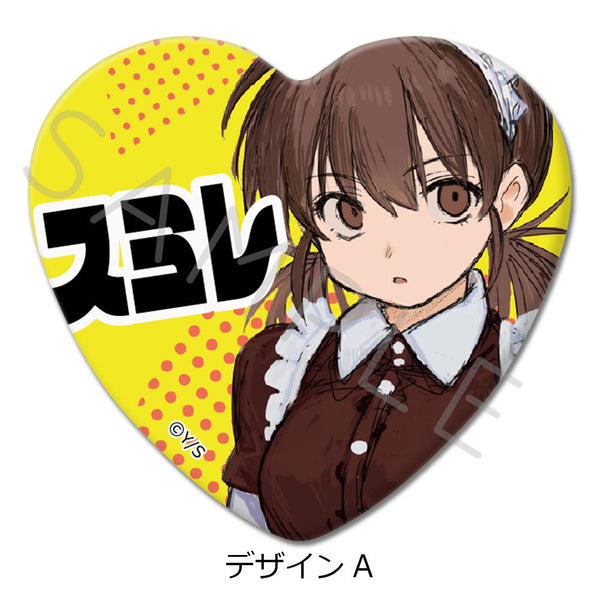 『雷雷雷』ハート型缶バッジ A