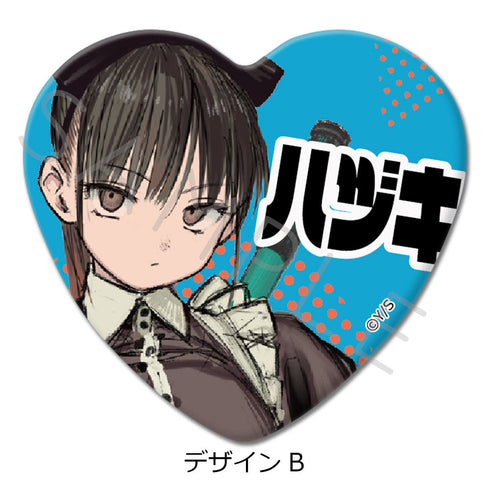 『雷雷雷』ハート型缶バッジ B