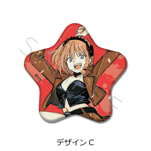 『雷雷雷』星型缶バッジ C