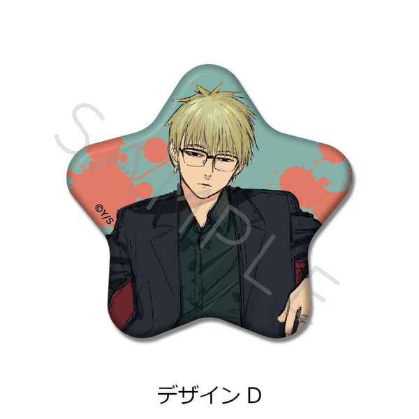 『雷雷雷』星型缶バッジ D