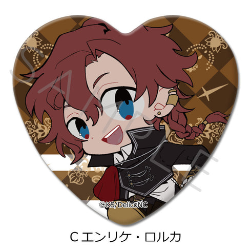 『デリコズ・ナーサリー』ハート型缶バッジ C エンリケ・ロルカ