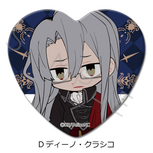 『デリコズ・ナーサリー』ハート型缶バッジ D ディーノ・クラシコ