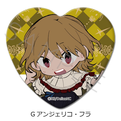 『デリコズ・ナーサリー』ハート型缶バッジ G アンジェリコ・フラ
