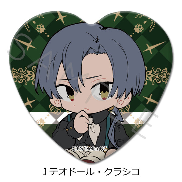 『デリコズ・ナーサリー』ハート型缶バッジ J テオドール・クラシコ