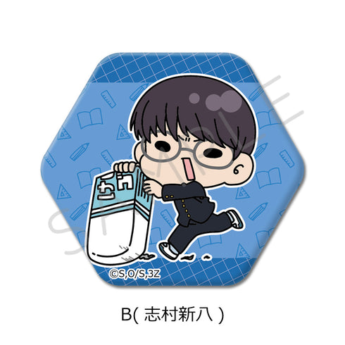『3年Z組銀八先生』六角形缶バッジ mochochoシリーズ B 志村新八