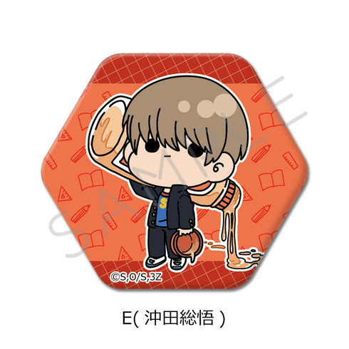 『3年Z組銀八先生』六角形缶バッジ mochochoシリーズ E 沖田総悟