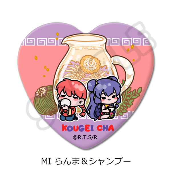 『らんま1/2』第2弾 ハート型缶バッジ MI らんま&シャンプー