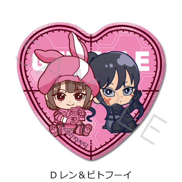 『ソードアート・オンライン オルタナティブ ガンゲイル・オンラインII』ハート型缶バッジ D レン&ピトフーイ