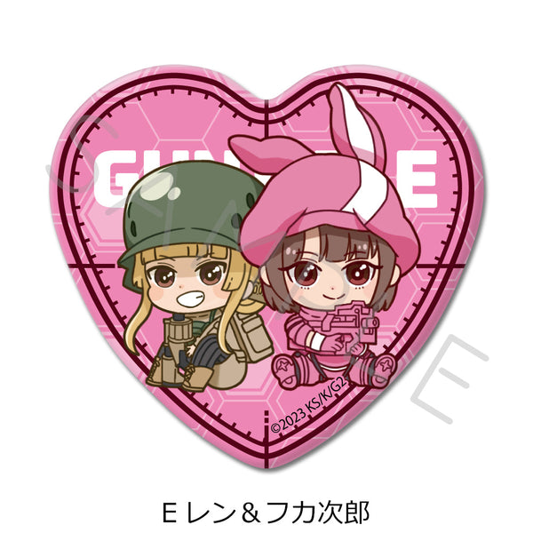 『ソードアート・オンライン オルタナティブ ガンゲイル・オンラインII』ハート型缶バッジ E レン&フカ次郎