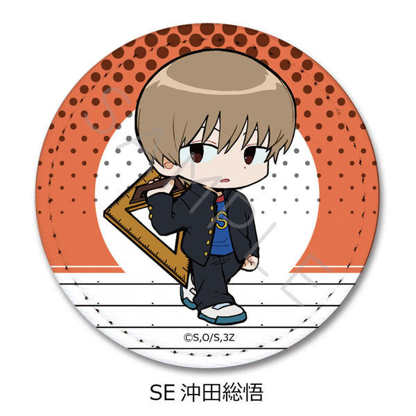 『3年Z組銀八先生』レザーバッジ(丸形) ちぽっけシリーズ SE 沖田総悟
