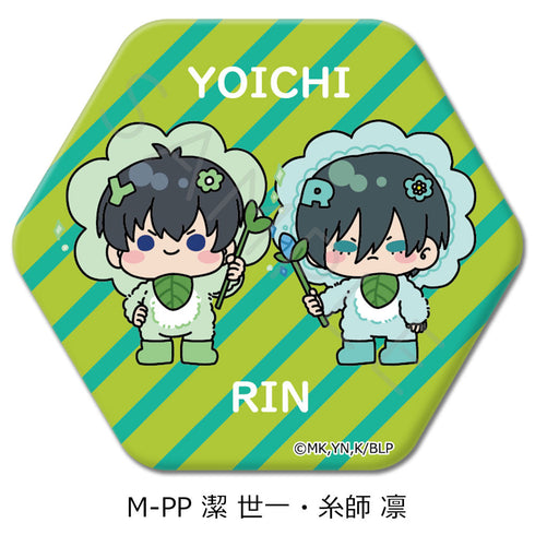 『ブルーロック』第8弾 六角形缶バッジ M-PP 潔世一&糸師凛