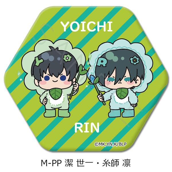 『ブルーロック』第8弾 六角形缶バッジ M-PP 潔世一&糸師凛