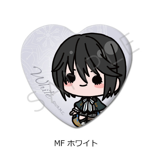 『魔法使いの約束』ハート型缶バッジ MF ホワイト