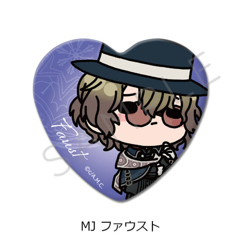 『魔法使いの約束』ハート型缶バッジ MJ ファウスト
