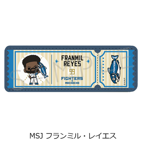 『北海道日本ハムファイターズ』レザーバッジ(ロング) (しゃけまるつかまえた!) mochocho-SJ フランミル・レイエス