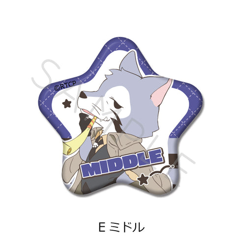 『あらいぐま カルカル団』星型缶バッジ E ミドル
