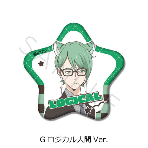 『あらいぐま カルカル団』星型缶バッジ G ロジカル人間Ver.