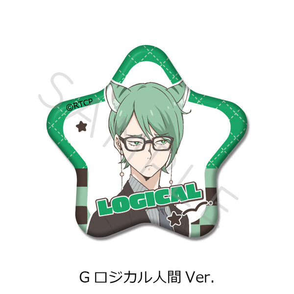 『あらいぐま カルカル団』星型缶バッジ G ロジカル人間Ver.