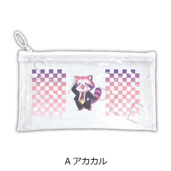 『あらいぐま カルカル団』フラットクリアポーチ A アカカル