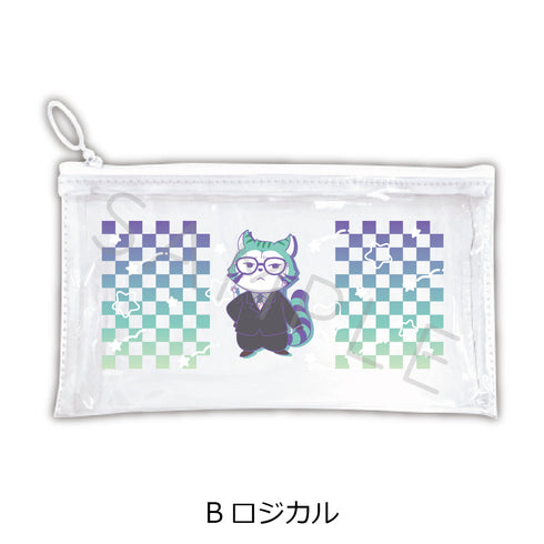 『あらいぐま カルカル団』フラットクリアポーチ B ロジカル
