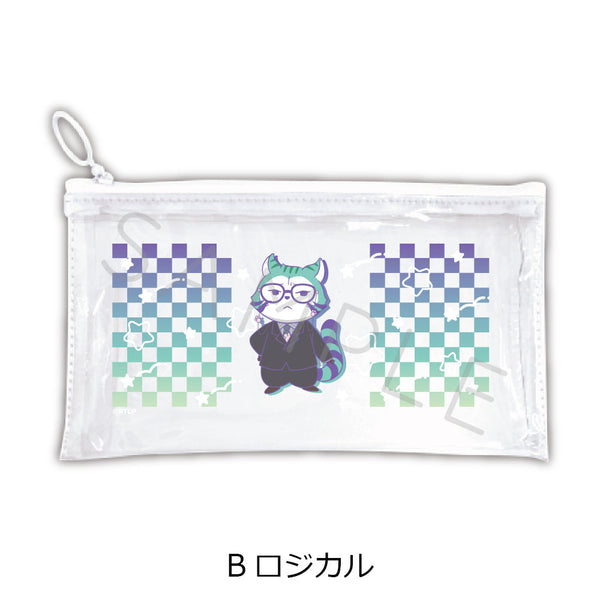 『あらいぐま カルカル団』フラットクリアポーチ B ロジカル