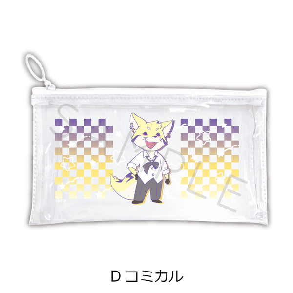 『あらいぐま カルカル団』フラットクリアポーチ D コミカル