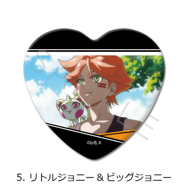 『TO BE HERO X』ハート型缶バッジ 5 リトルジョニー&ビッグジョニー
