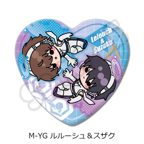 『コードギアス 反逆のルルーシュ』第3弾 ハート型缶バッジ M-YG ルルーシュ&スザク