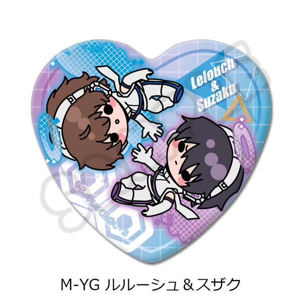 『コードギアス 反逆のルルーシュ』第3弾 ハート型缶バッジ M-YG ルルーシュ&スザク