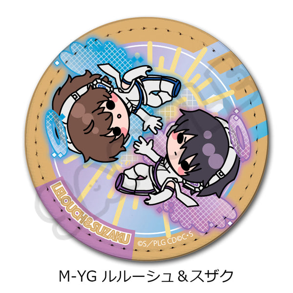 『コードギアス 反逆のルルーシュ』第3弾 レザーバッジ(丸形) M-YG ルルーシュ&スザク