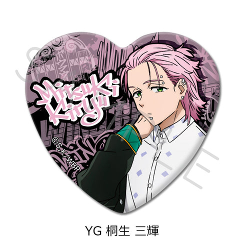 『WIND BREAKER』第3弾 ハート型缶バッジ YG 桐生三輝