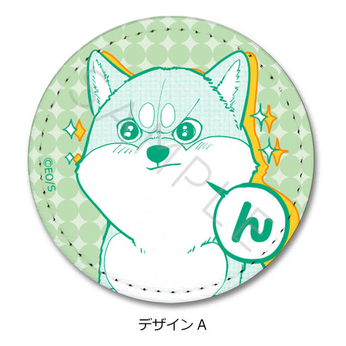 『シバつき物件』レザーバッジ(丸形) デザインA