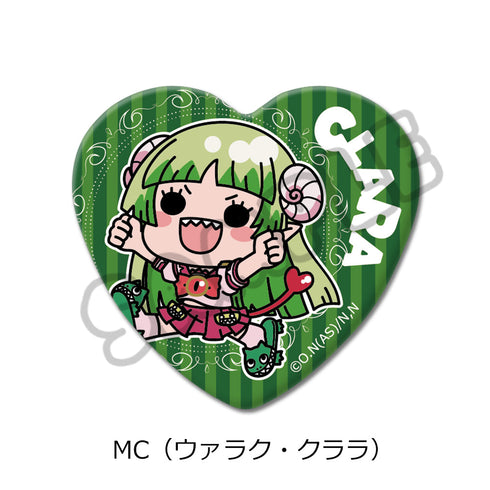 『魔入りました!入間くん』ハート型缶バッジ MC ウァラク・クララ