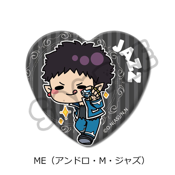 『魔入りました!入間くん』ハート型缶バッジ ME アンドロ・M・ジャズ