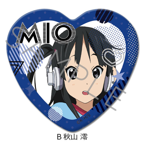 『けいおん!』ハート型缶バッジ B 秋山澪