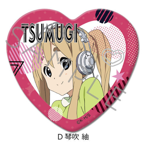 『けいおん!』ハート型缶バッジ D 琴吹紬