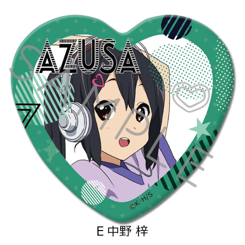 『けいおん!』ハート型缶バッジ E 中野梓