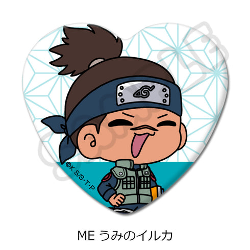 『NARUTO-ナルト-』ハート型缶バッジ ME うみのイルカ