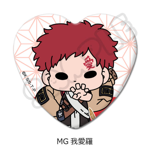 『NARUTO-ナルト-』ハート型缶バッジ MG 我愛羅