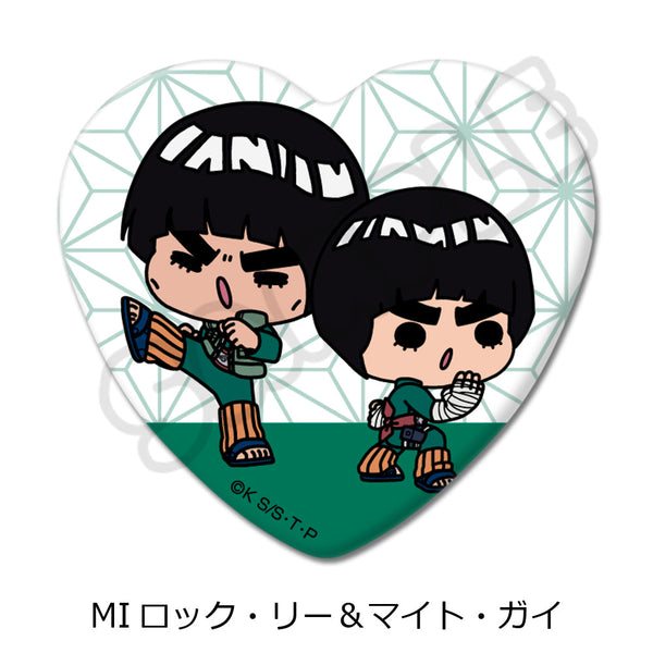 『NARUTO-ナルト-』ハート型缶バッジ MI ロック・リー&マイト・ガイ