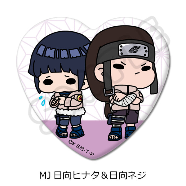 『NARUTO-ナルト-』ハート型缶バッジ MJ 日向ヒナタ&日向ネジ
