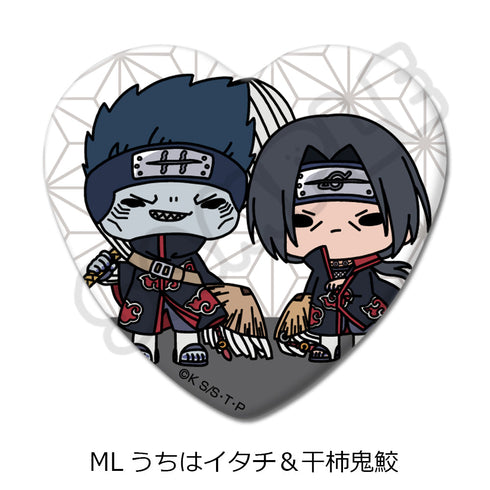『NARUTO-ナルト-』ハート型缶バッジ ML うちはイタチ&干柿鬼鮫