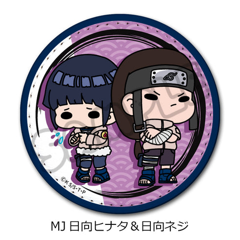 『NARUTO-ナルト-』レザーバッジ(丸形) MJ 日向ヒナタ&日向ネジ