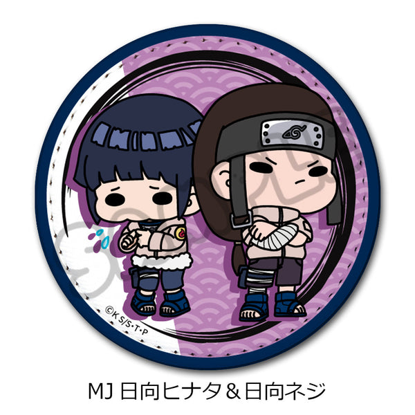 『NARUTO-ナルト-』レザーバッジ(丸形) MJ 日向ヒナタ&日向ネジ