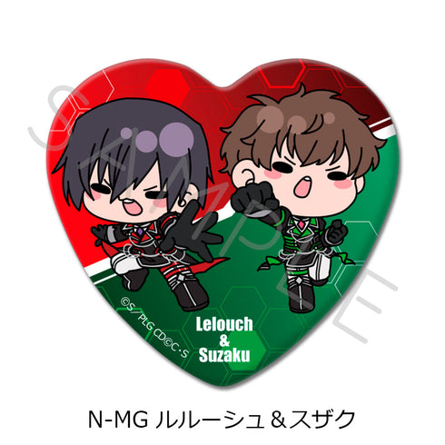 『コードギアス 反逆のルルーシュ』第4弾 ハート型缶バッジ N-MG ルルーシュ&スザク